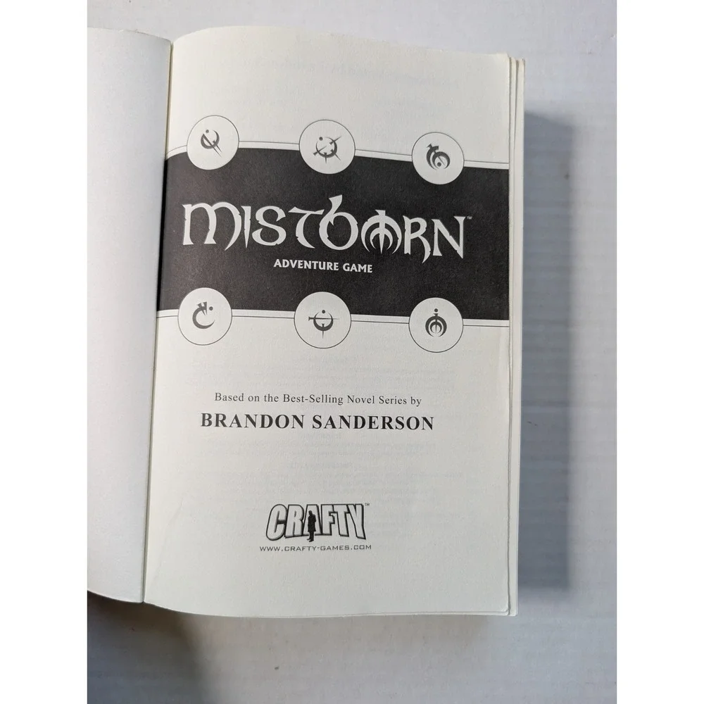Mistborn Adventure Game Book Brandon Sanderson Paperback RPG 1st Printing 2012